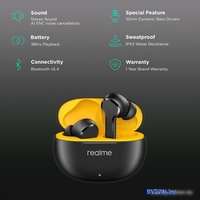 Наушники Realme Buds T110 (черный) - фото2