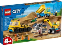 Конструктор LEGO City 60391 Строительные машины и кран с шаром для сноса - фото