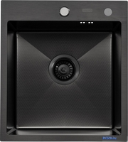 Кухонная мойка ARFEKA ECO AR 450*500 BLACK PVD NANO DECOR - фото
