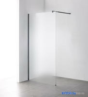 Душевая стенка Saniteco Walk-In SN-W8MB90 (90x200, матовое стекло, черный профиль) - фото2