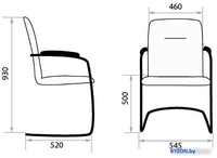 Офисное кресло Белс Румба Chrome V 450390/V4 (кожзам черный) - фото2