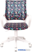 Офисное кресло Бюрократ Burokids 1W 1687097 (мультиколор геометрия/пластик белый) - фото2