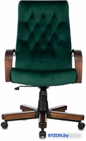 Офисное кресло Бюрократ T-9928WALNUT Fabric (зеленый Italia Green/дерево) - фото2