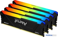 Оперативная память Kingston FURY Beast RGB 4x8ГБ DDR4 3200 МГц KF432C16BB2AK4/32 - фото