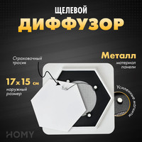 Вентиляционная решетка HOMY Air Гексагон AIR007 d150 (белый) - фото