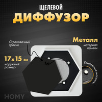 Вентиляционная решетка HOMY Air Гексагон AIR016 d150 (черный) - фото