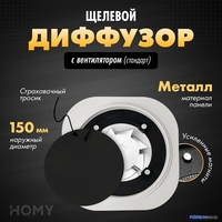 Осевой вентилятор HOMY Air Круглый AIR011 d150 (черный) - фото