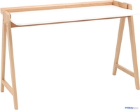 Стол Stool Group Pyramid 118x53 T-002-P (белый/светлое дерево) - фото