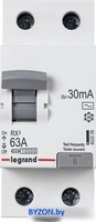 Устройство защитного отключения Legrand RХ3 ВДТ 30мА 63А 2П AC 402026 - фото