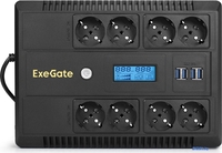 Источник бесперебойного питания ExeGate Neo Smart LHB-800.LCD.AVR.8SH.CH.USB EX293857RUS - фото2