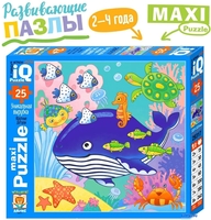 Мозаика/пазл Айрис-Пресс IQ Макси. Кит в синем море 2+ 9785811282241 - фото2