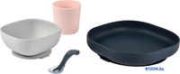 Набор детской посуды Beaba Coffret Repas Silicone Night Blue 913506 - фото2