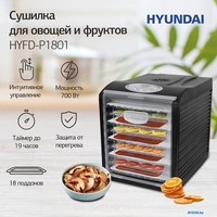 Сушилка для овощей и фруктов Hyundai HYFD-P1801 - фото2