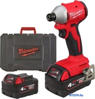 Винтоверт Milwaukee M18 M18BLIDRC-402C 4933492840 (с 2-мя АКБ, кейс) - фото