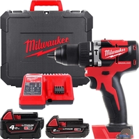Ударная дрель-шуруповерт Milwaukee M18 M18CBLPD-422C 4933472116 (с 2-мя АКБ 4 Ач + 2 Ач, кейс) - фото