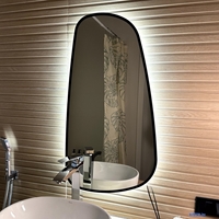 Зеркало eMZe 50x90 LED.UV.NF.50.90.CHE.4K (черный УФ-окантовкой и подсветкой) - фото2