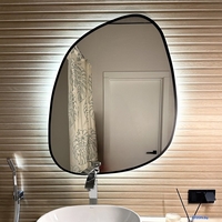 Зеркало eMZe 72x90 LED.UV.NF.72.90.CHE.4K (черный УФ-окантовкой и подсветкой) - фото2