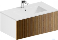 ЗОВ Тумба с умывальником Кито 60 K60LW0MRM-OL60 (белый/тростник) - фото