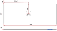 ЗОВ Столешница 13 CKP13W1195458C1 (белый) - фото2