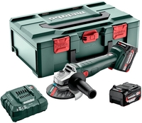 Угловая шлифмашина Metabo W 18 L 9-125 602249650 (с 2-мя АКБ 5.2 А•ч, кейс) - фото