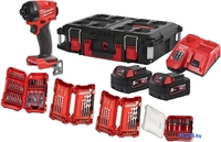 Винтоверт Milwaukee M18 FUEL Promo FID3100P-502P 4933498244 (с 2-мя АКБ, кейс, набор оснастки) - фото
