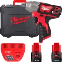 Гайковерт Milwaukee M12 M12BIW12-202C 4933447133 (с 2-мя АКБ, кейс) - фото