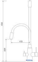 Смеситель Gross Aqua Neosteel GA3133611SSB - фото2