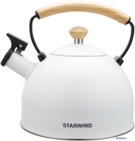 Чайник со свистком StarWind SW-CH1712 (белый) - фото