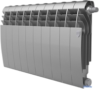 Биметаллический радиатор Royal Thermo BiLiner 350 Silver Satin VR (10 секций) - фото