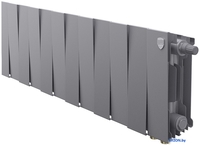 Биметаллический радиатор Royal Thermo PianoForte 200 VDR Silver Satin (12 секций) - фото