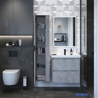 Briz Тумба с умывальником Чикаго 70 241 03-18070-15 00 БТН (бетон) - фото2