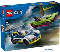 Конструктор LEGO City 60415 Погоня на полицейской машине и маслкаре - фото