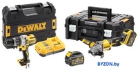 DeWalt DCK2055T2T (шуруповерт, болгарка, 2 АКБ, 2 кейса) - фото