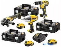 DeWalt DCKM009 (шуруповерт, гайковерт, болгарка, 3 АКБ, 3 кейса) - фото
