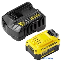 Аккумулятор с зарядным устройством Stanley SFMCB14M1 (20В/4 Ah + 20В) - фото