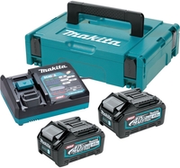 Аккумулятор с зарядным устройством Makita 191J97-1 (40В/2x4 Ah + 40В + кейс) - фото
