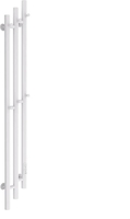 Полотенцесушитель Маргроид Ferrum Inaro 3 Cascade СНШ 150*6*12 Белый матовый, скрытого монтажа, таймер справа - фото