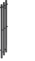 Полотенцесушитель Маргроид Ferrum Inaro 3 Cascade СНШ профильный 120*6*12 Черный матовый, скрытого монтажа, таймер справа - фото