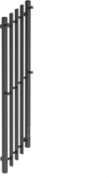 Полотенцесушитель Маргроид Ferrum Inaro Cascade СНШ профильный 120*5*20 Черный матовый, скрытого монтажа, таймер справа - фото