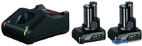 Аккумулятор с зарядным устройством Bosch 1600A01B20 (12В/2x6 Ah + 12-40В) - фото