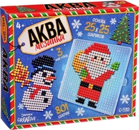 Развивающая игра Эврики Аквамозаика. Дед Мороз. Снеговичок и елочка 10265827 - фото