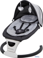 Детские шезлонги и качалки Amarobaby Teddy Swing AB24-22TED/09 (черный) - фото