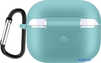 Чехол Sundays для AirPods 3 с карабином (голубой) - фото