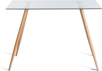 Кухонный стол TetChair Sophia 80x110x75 металл/стекло/бук (прозрачный) - фото2