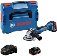 Угловая шлифмашина Bosch GWS 18V-10 P Professional 06019J4101 (с 2-мя АКБ, кейс) - фото