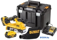Ленточная шлифмашина DeWalt DCW220P2 (с 2-мя АКБ, кейс) - фото
