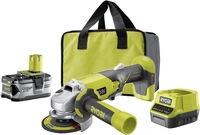 Угловая шлифмашина Ryobi R18AG-140S 5133003876 (с 1-им АКБ, сумка) - фото2