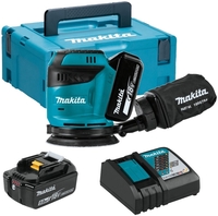 Эксцентриковая шлифмашина Makita DBO180RTJ (с 2-мя АКБ, кейс) - фото
