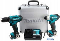 Makita CLX224X (шуруповерт, винтоверт, 2 АКБ, кейс) - фото
