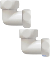 Американка Ростела угловая для п/с 1 1/4" х 1 1/4" г/г 740SCH1212Ral9016 (белый) - фото